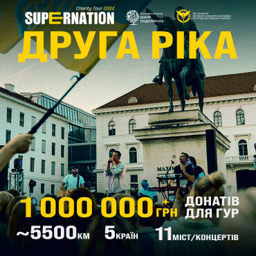 Supernation Charity Tour 2024: «Друга Ріка» передала понад 1 000 000 грн донатів для ГУР МО